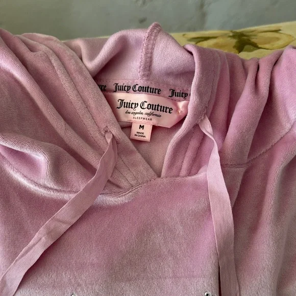 Juicy Couture Pink Velour Rhinestone Logo Tracksuit Set - Picture 2 of 4